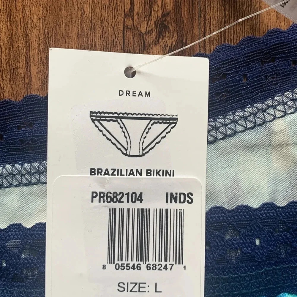 Hanky Panky Indigo Stripe Brazilian Bikini Panty Nwt — image 6 of 6
